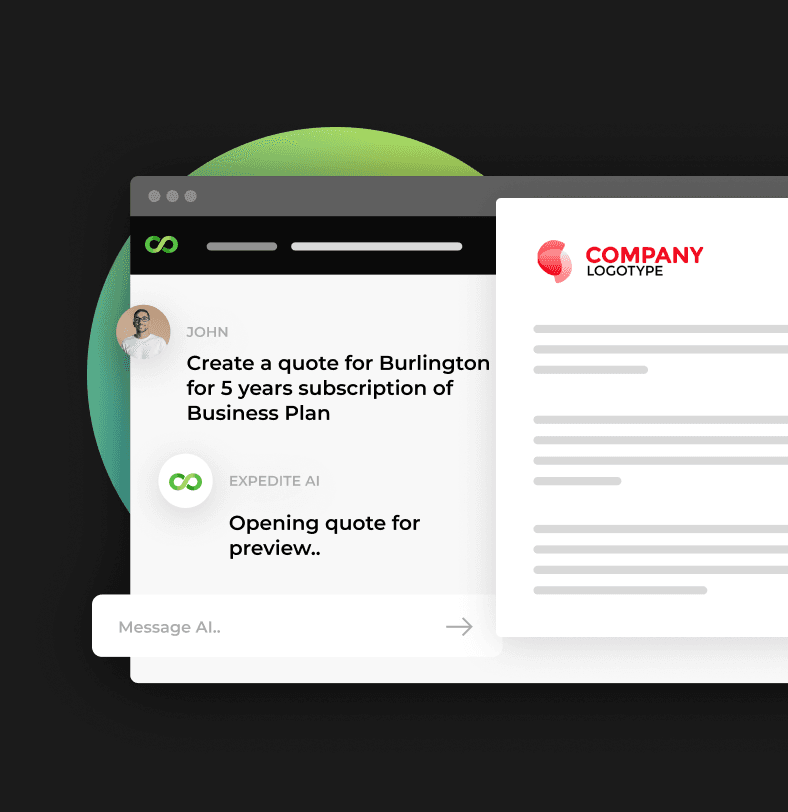 A live quote document preview in Genesis